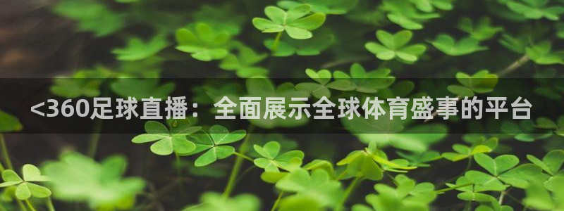 <360足球直播：全面展示全球体育盛